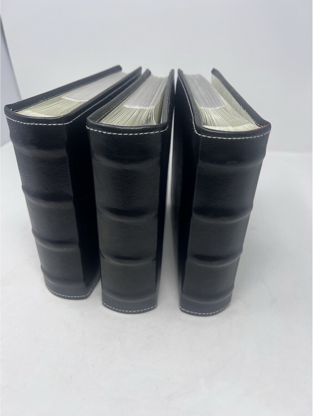 Lot 3 Burnes of Boston Black 4x6 Photo Albums Leather Look Book Bound new